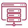 web browser and server with backup icon